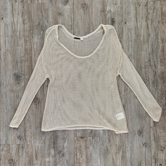 Black Swan Sweaters - Gold Mesh Sweater Size S NWOT